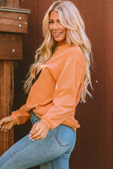 Orange Pumpkin Smile Face Graphic Sweatshirt Graphic Sweatshirts JT's Designer Fashion