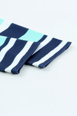 Multi Striped Drawstring Long Sleeve Hoodie Sweatshirts & Hoodies JT's Designer Fashion