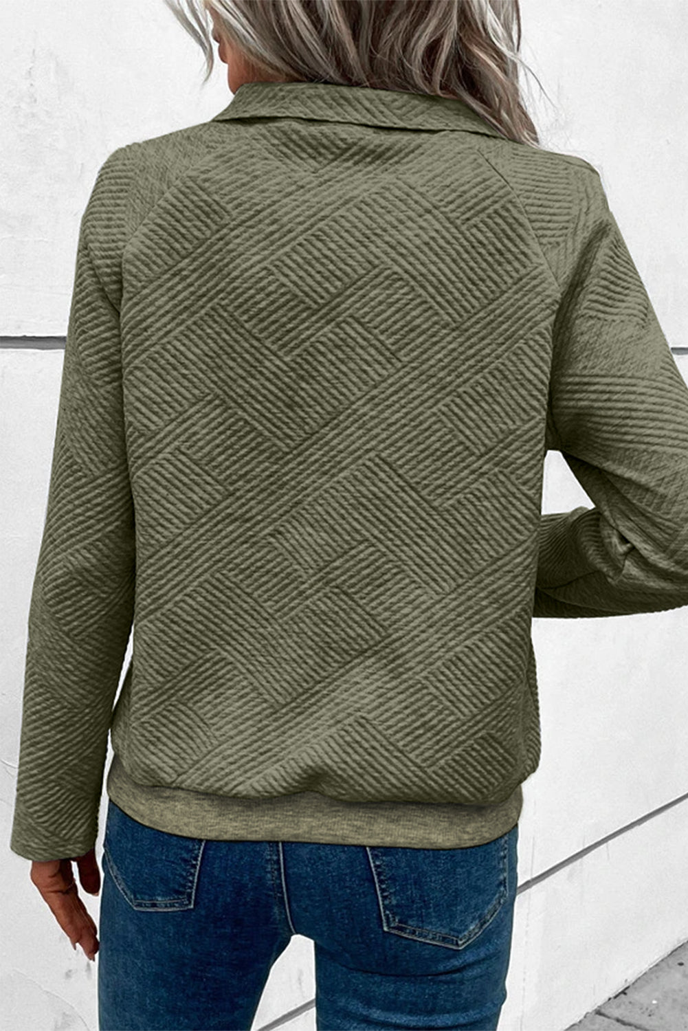 Swamp Textured Knit Buttoned Kangaroo Pocket Sweatshirt Sweatshirts & Hoodies JT's Designer Fashion