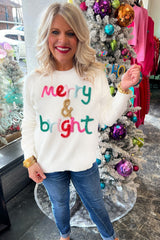 Snow White Holly Jolly Round Neck Casual Sweater Sweaters & Cardigans JT's Designer Fashion