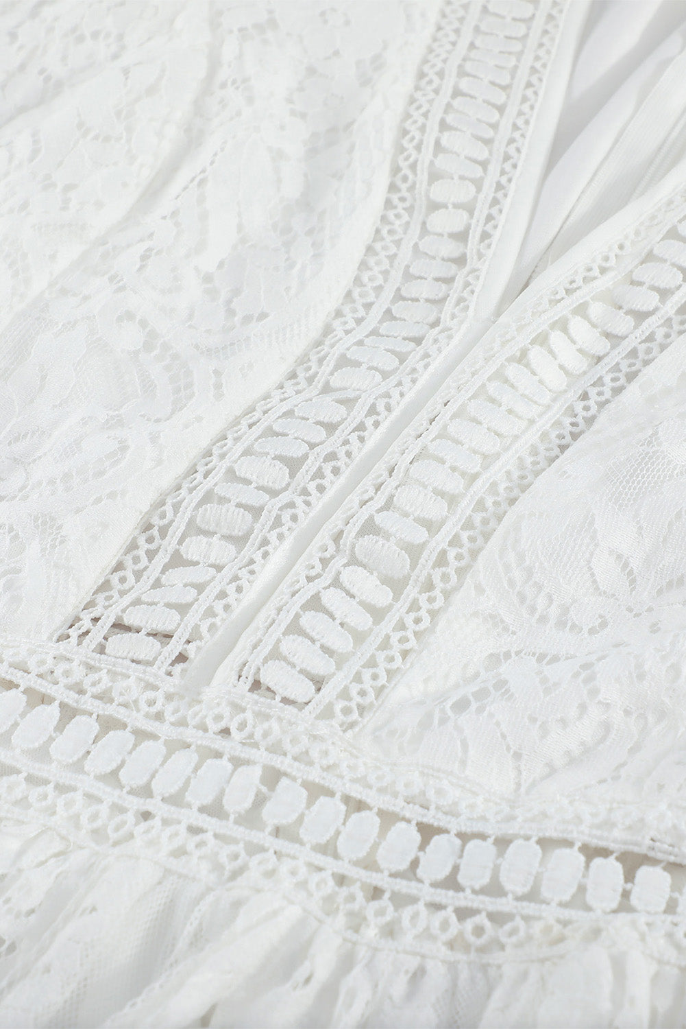 White Blue Fill Your Heart Lace Long Dress Maxi Dresses JT's Designer Fashion