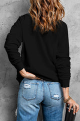Black Glitter MAMA Graphic Pullover Sweatshirt Graphic Sweatshirts JT's Designer Fashion