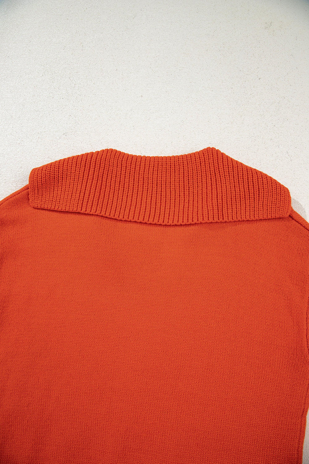 Flamingo Collared V Neck Ribbed Edge Sexy Elegant Sweater Sweaters JT's Designer Fashion