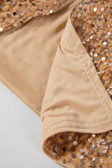 Golden Fleece Sequined Open Front Cropped Jacket Jackets JT's Designer Fashion
