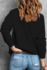 Black Pumpkin Thankful Drop Shoulder Thanksgiving Pullover Sweatshirt Graphic Sweatshirts JT's Designer Fashion
