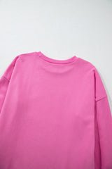 Bonbon Solid O Neck High Low Hem Pullover Sweatshirt Sweatshirts & Hoodies JT's Designer Fashion