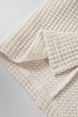 Apricot Waffle Knit Splits Batwing Sleeve Oversized Top Long Sleeve Tops JT's Designer Fashion