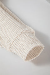Apricot Waffle Knit Splits Batwing Sleeve Oversized Top Long Sleeve Tops JT's Designer Fashion