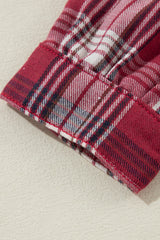 Beau Blue Plaid Print Patchwork Hooded Raw Hem Denim Jacket Denim Jackets JT's Designer Fashion