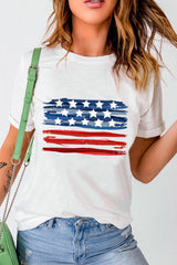 White American Flag Graphic Fashion Tee Graphic Tees JT's Designer Fashion