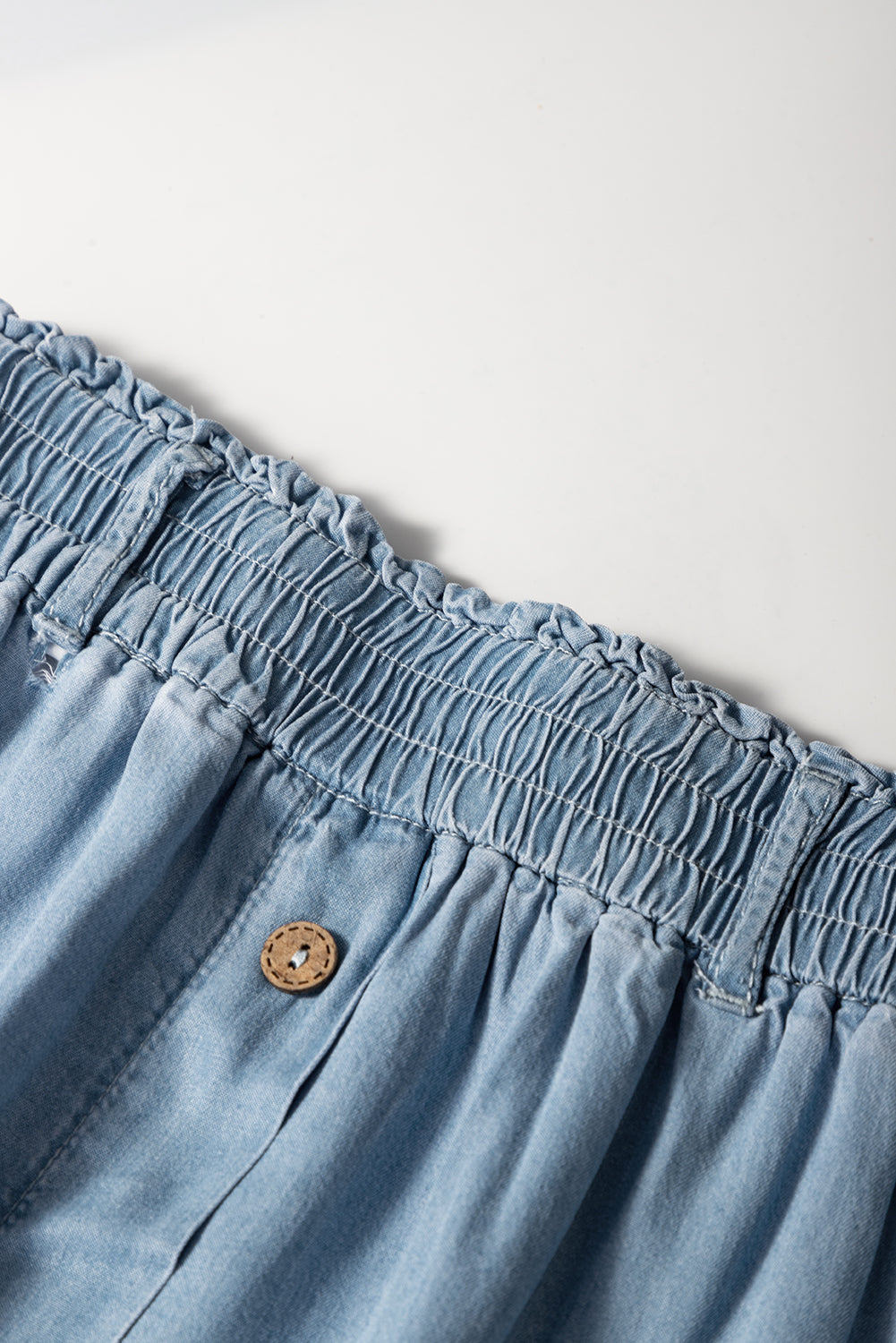 Beau Blue Buttoned Front High Waist Side Pockets Denim Maxi Skirt Skirts & Petticoat JT's Designer Fashion