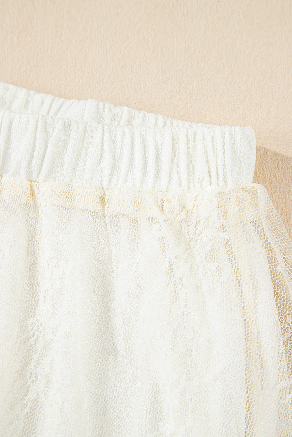 Beige Lace Cascading Tiered High Waist Maxi Skirt Skirts & Petticoat JT's Designer Fashion