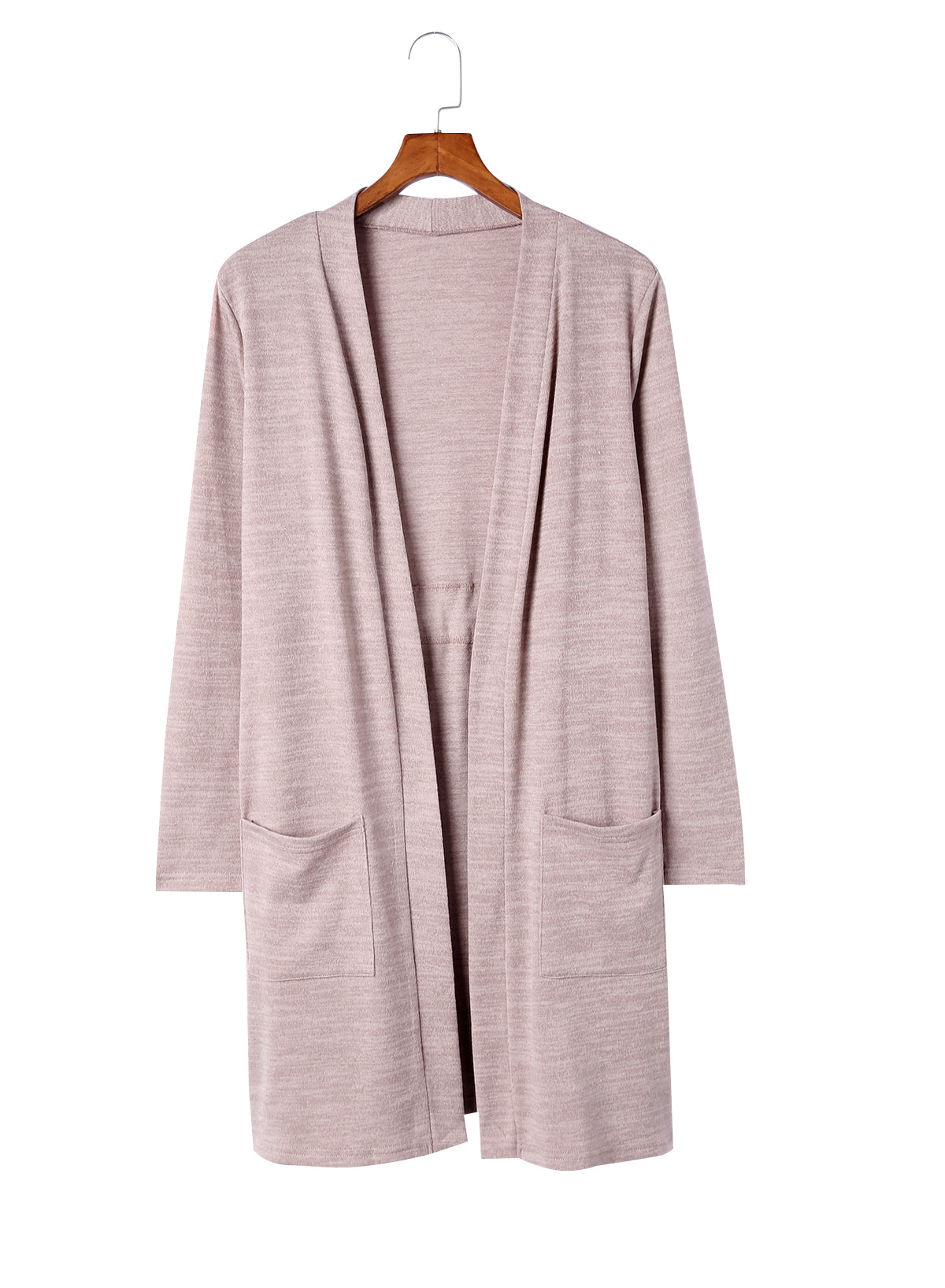 Pink Tunic Back Open Front Cardigan with Pockets Sweaters & Cardigans JT's Designer Fashion
