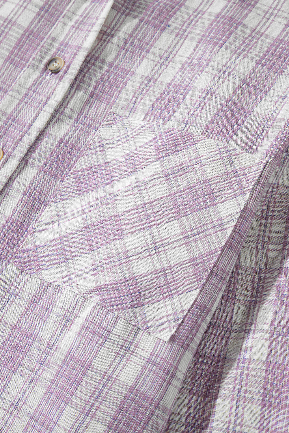 Pink Checkered Print Loose Fit Buttoned Hooded Shacket Plaid Shackets JT's Designer Fashion