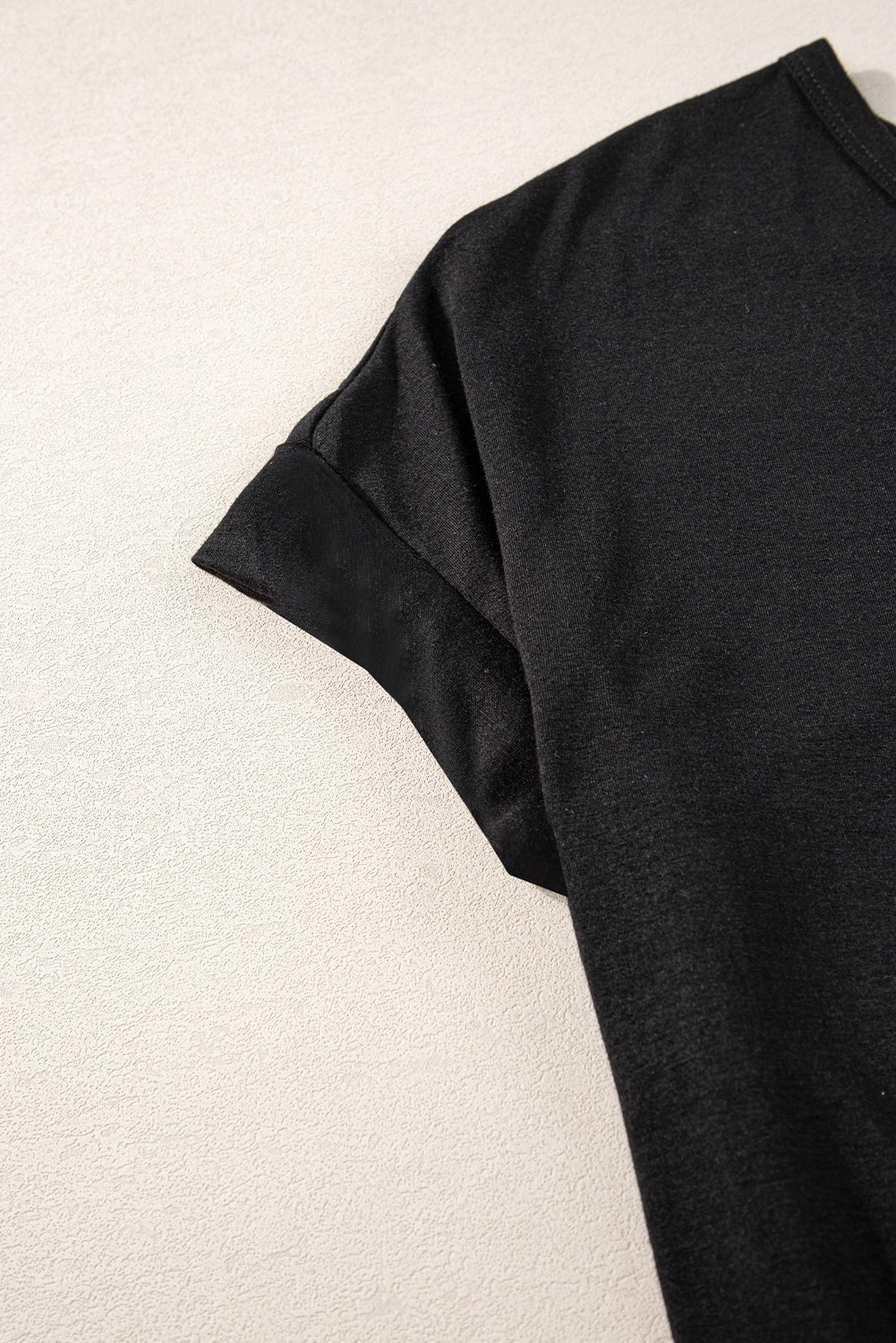 Black V Neck Hidden Pocket Splits Maxi T-shirt Dress T Shirt Dresses JT's Designer Fashion