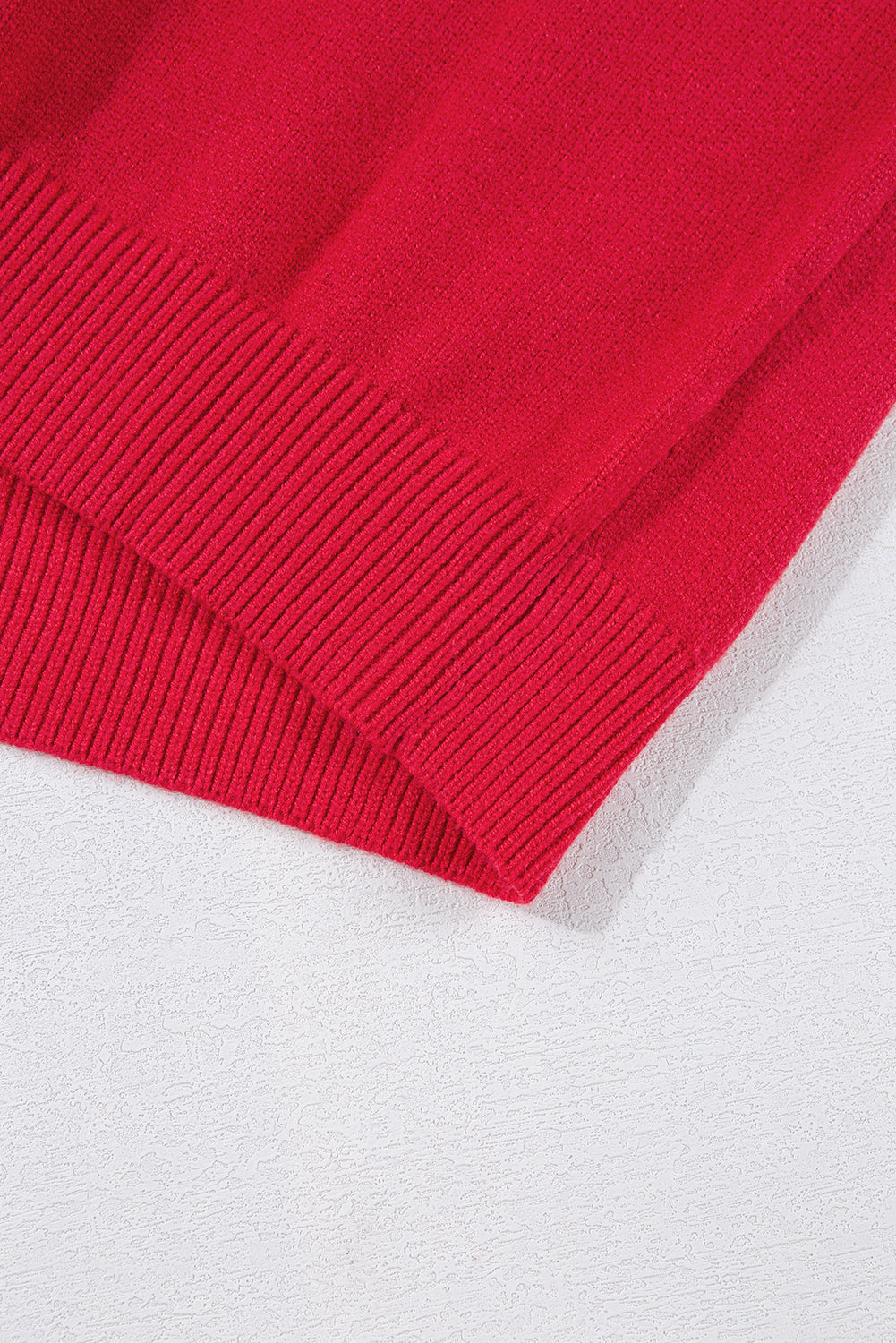 Fiery Red Tinsel Merry Letter Drop Shoulder Baggy Sweater Sweaters JT's Designer Fashion