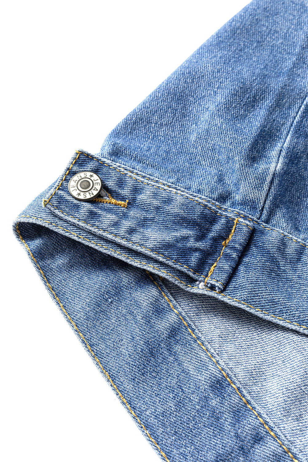 Light Blue Washed Oversize Pocketed Denim Jacket Denim Jackets JT's Designer Fashion