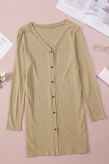 Solid Color Open-Front Buttons Cardigan Sweaters & Cardigans JT's Designer Fashion