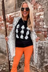 Black Halloween Ghost Graphic Tee Graphic Tees JT's Designer Fashion