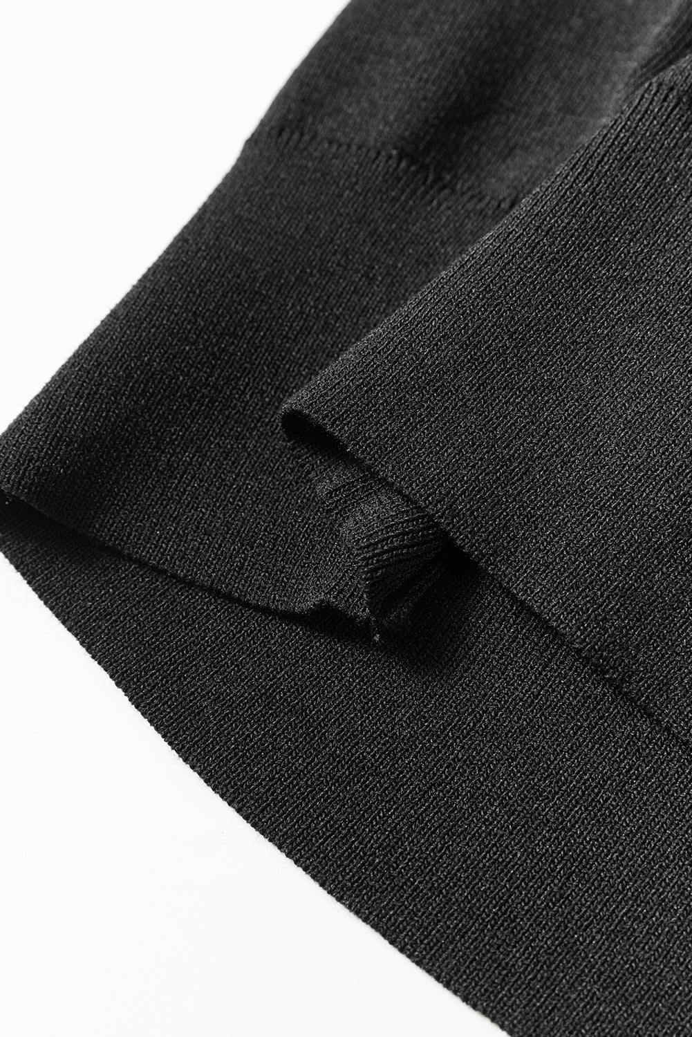 Black Solid Color Slim Fit Lightweight Crew Neck Sweater Sweaters JT's Designer Fashion