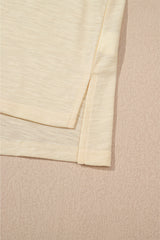 Beige Solid Color Tank Top and Smocked Waist Pants Set Pant Sets JT's Designer Fashion