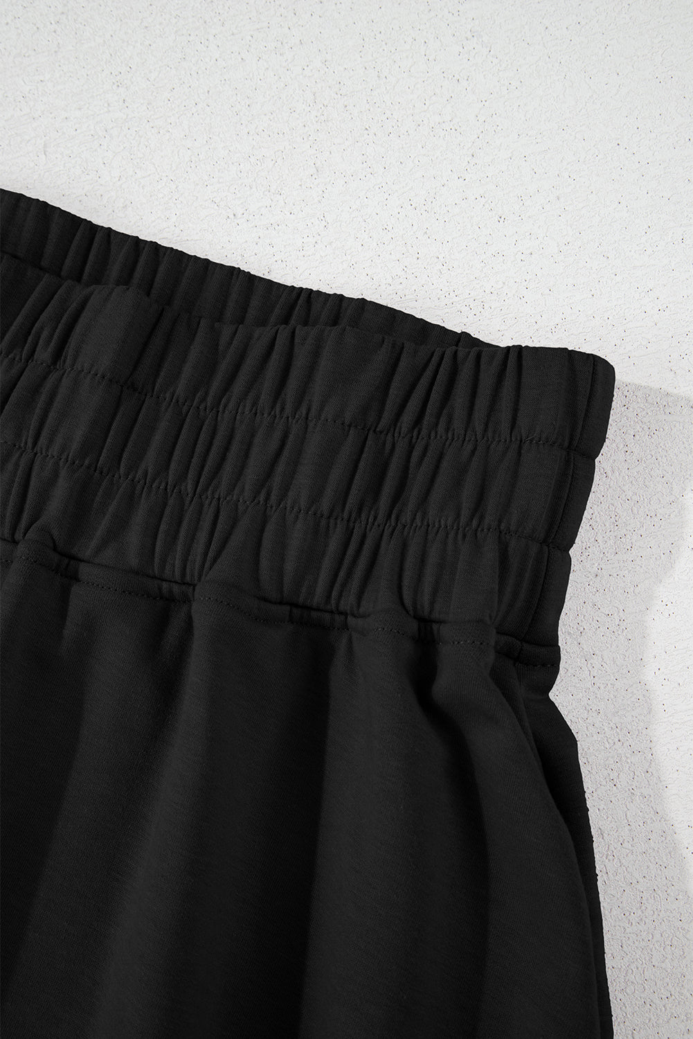 Black 2pcs Cropped Tee and Ruffle High Waist Skort Set Short Sets JT's Designer Fashion