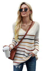 Multicolor Striped Knit Sweater Sweaters & Cardigans JT's Designer Fashion