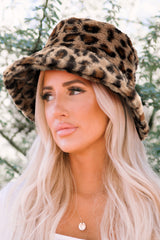 Thai Curry Leopard Plush Wide Brim Winter Fishman Hat Hats & Caps JT's Designer Fashion
