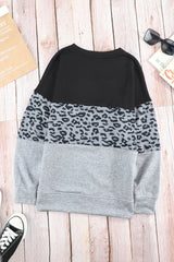 Colorblock Contrast Stitching Sweatshirt with Slits Sweatshirts & Hoodies JT's Designer Fashion