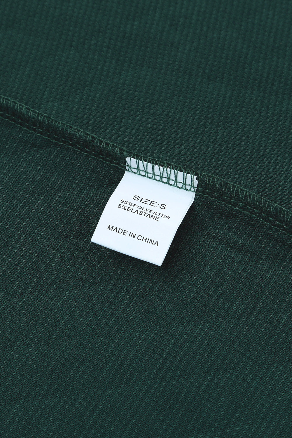 Green Geometric Texture Plaid Trim Sweatshirt Sweatshirts & Hoodies JT's Designer Fashion