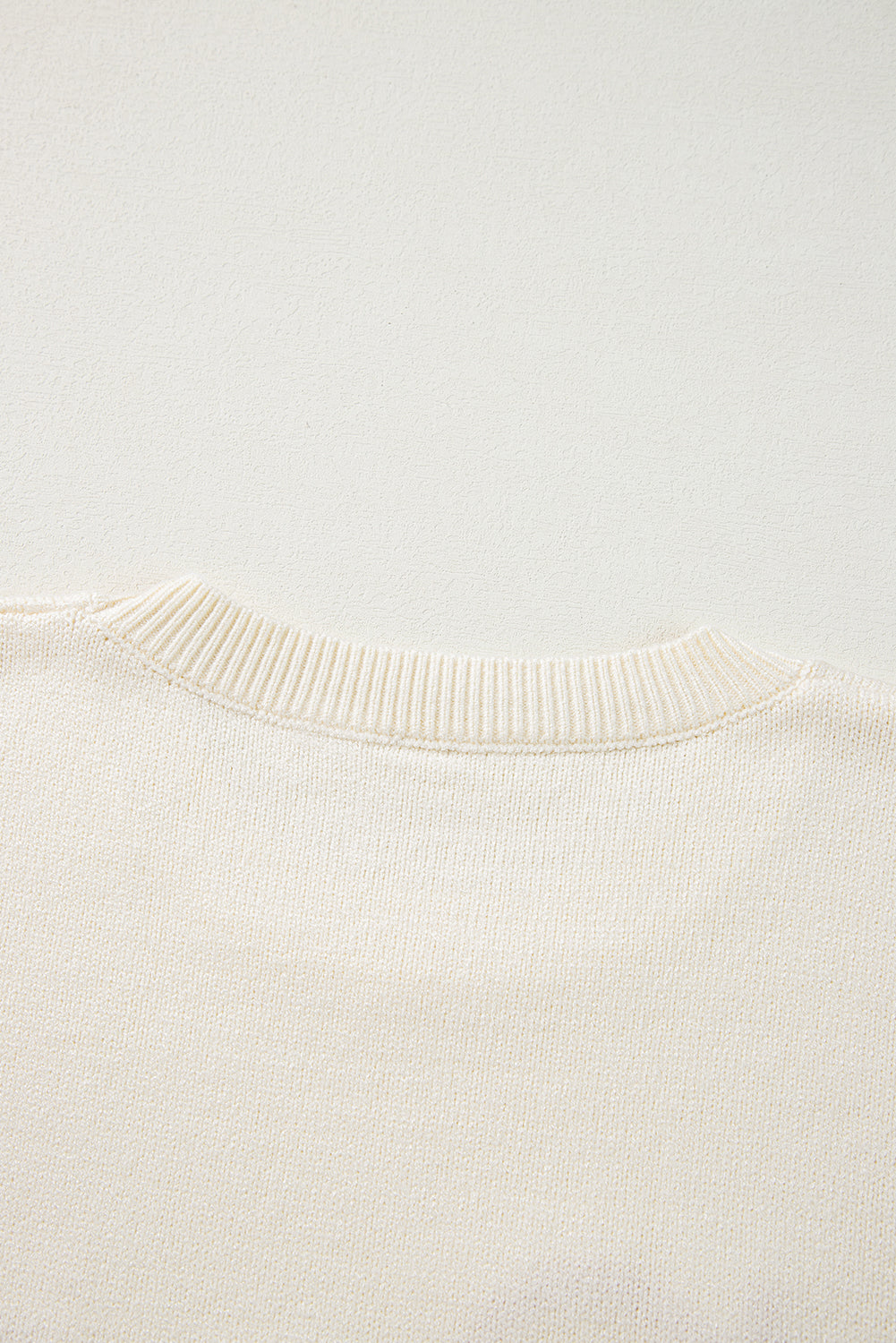 Apricot Boo Knitted Pattern Ribbed Edge Drop Shoulder Sweater Sweaters JT's Designer Fashion