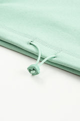 Green Zip Front Pocketed Pullover Sweatshirt Sweatshirts & Hoodies JT's Designer Fashion