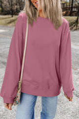 Valerian Plain Drop Shoulder Crewneck Pullover Sweatshirt Sweatshirts & Hoodies JT's Designer Fashion