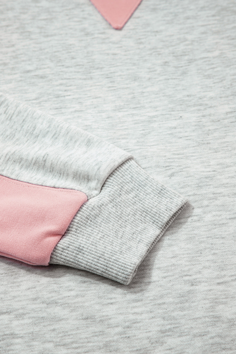 Light Grey Color Block Raw Hem Pullover and Casual Shorts Set Short Sets JT's Designer Fashion