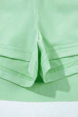 Light Green Drawstring High Waist Lined Tennis Skorts Skirts & Petticoat JT's Designer Fashion