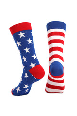Sail Blue American Flag Pattern Soft Knitted Socks Socks JT's Designer Fashion