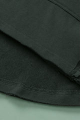 Gray Exposed Seam Raw Edge Hoodie with Pockets Sweatshirts & Hoodies JT's Designer Fashion