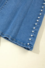Dusk Blue Pearl Boot Cut Denim Jeans Jeans JT's Designer Fashion