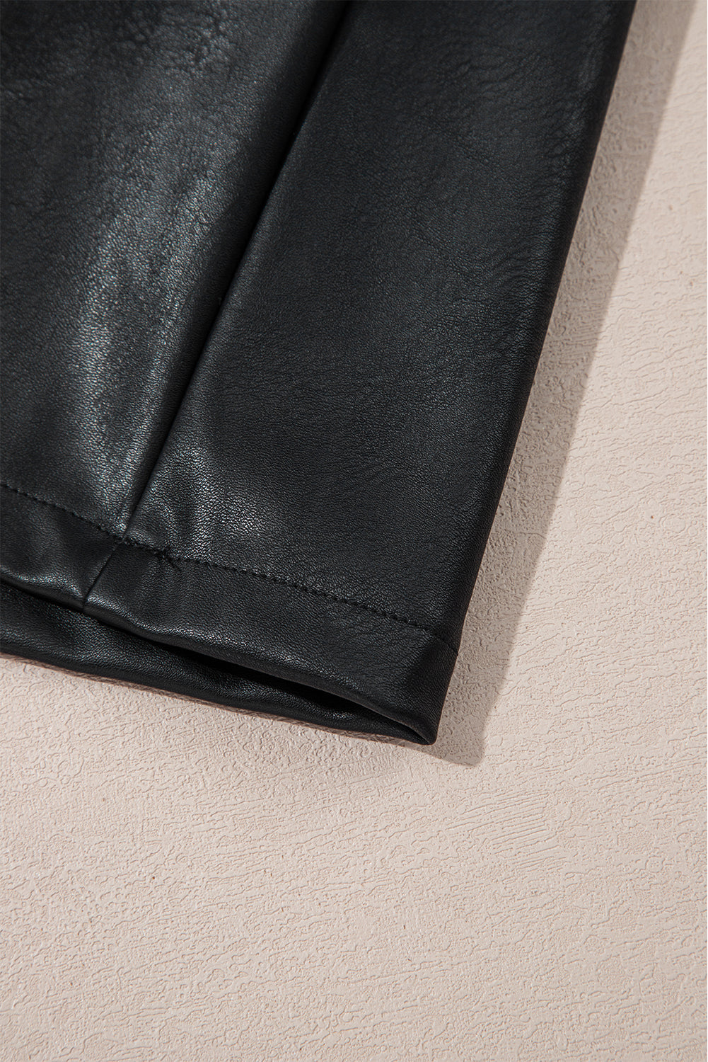 Black Vegan Leather Sleeveless Mini Dress Mini Dresses JT's Designer Fashion