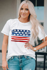 White American Flag Graphic Fashion Tee Graphic Tees JT's Designer Fashion