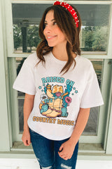 White RAISED ON COUNTRY MUSIC Western Graphic Tee Graphic Tees JT's Designer Fashion