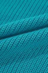Turquoise Ruffled Eyelet Bubble Sleeve Sweater Sweaters JT's Designer Fashion
