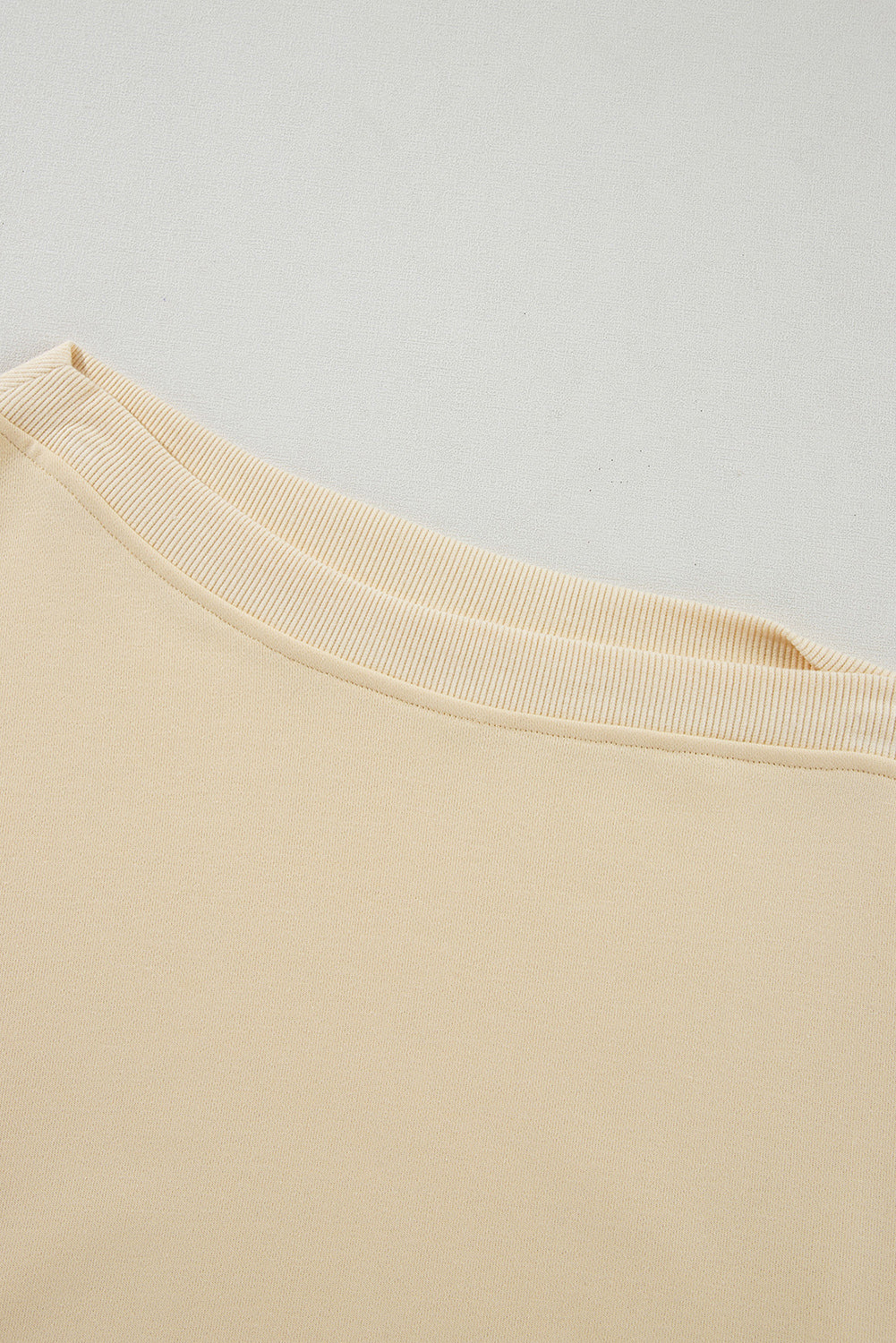 Beige Buttoned Sleeve Dropped Shoulder Sweatshirt Sweatshirts & Hoodies JT's Designer Fashion