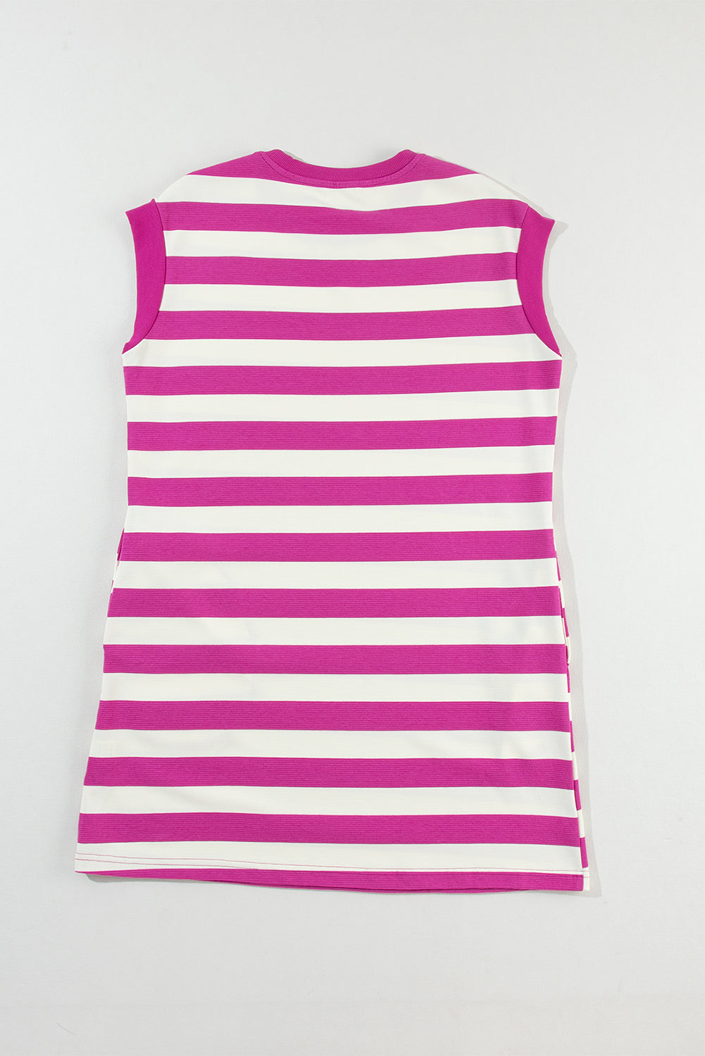 Rose Stripe Cap Sleeve Pocketed Shift T-shirt Dress T Shirt Dresses JT's Designer Fashion