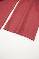 Red Clay Knotted Back Strap Cotton Bib Jumpsuit Jumpsuits & Rompers JT's Designer Fashion