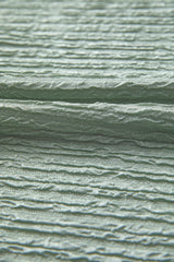 Grass Green Solid Color Textured Crinkle Short Sleeve T Shirt Dress T Shirt Dresses JT's Designer Fashion