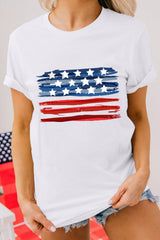 White American Flag Graphic Fashion Tee Graphic Tees JT's Designer Fashion