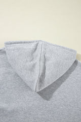 Light Grey Fleece Lined Kangaroo Pocket Drawstring Chunky Hoodie Sweatshirts & Hoodies JT's Designer Fashion