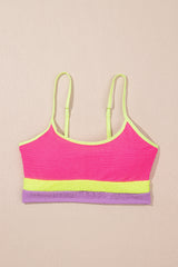 Rose Red Color Block High Waisted Sexy Bikini Set High Waisted Swimsuit JT's Designer Fashion