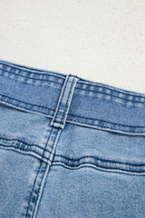 Beau Blue Western Washed Bow Knot Sash Wide Leg Jeans Jeans JT's Designer Fashion